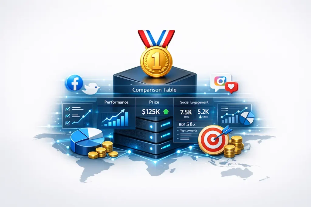 Comparativa de los mejores servicios de hosting web en 2026.